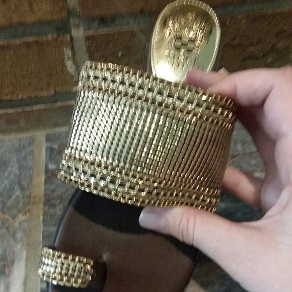 Vince Camuto Gold Slides. Price Firm - Picture 3 of 5